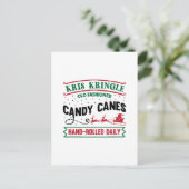 Kris Kringle Candy canes Feestdagenkaart (Staand voorkant)