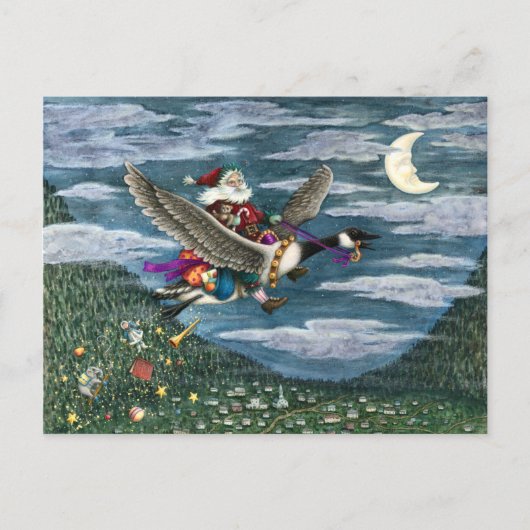 KRIS KRINGLE EN TOYS OP DE CANADIAANSE GOOSE CHRIS BRIEFKAART (Voorkant)