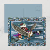 KRIS KRINGLE EN TOYS OP DE CANADIAANSE GOOSE CHRIS FEESTDAGENKAART (Voorkant / Achterkant)