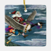 KRIS KRINGLE EN TOYS OP DE CANADIAANSE GOOSE CHRIS KERAMISCH ORNAMENT (Voorkant)