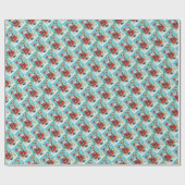 KRIS KRINGLE FEEDING REDBIRDS, CHRISTMAS BIRDHOUSE CADEAUPAPIER (Vlak)