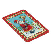 KRIS KRINGLE FEEDING REDBIRDS, CHRISTMAS BIRDHOUSE MAGNEET (Rechterzijde)