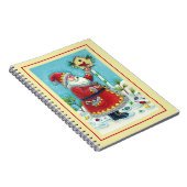 KRIS KRINGLE FEEDING REDBIRDS, CHRISTMAS BIRDHOUSE NOTITIEBOEK (Rechterzijde)