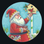 KRIS KRINGLE FEEDING REDBIRDS, CHRISTMAS BIRDHOUSE RONDE STICKER<br><div class="desc">KRIS KRINGLE VOEDT ZIJN TWEETS. CHEERFUL HOLIDAY STICKERS *Customize ... .Zoek overeenkomende items Susan Brack-Design</div>