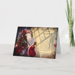 Kris Kringle Feestdagen Kaart