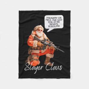 Kris Kringle Feestelijke Jacht Kerstman Camo Fleece Deken
