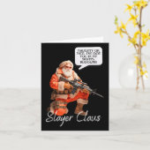 Kris Kringle Feestelijke Jacht Kerstman Camo Kaart (Gele Bloem)