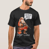 Kris Kringle Feestelijke Jacht Kerstman Camo T-shirt (Voorkant)