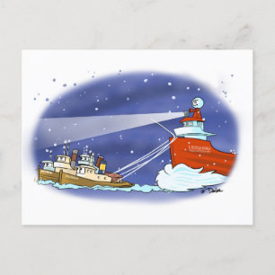 Kris Kringle Freighter briefkaart