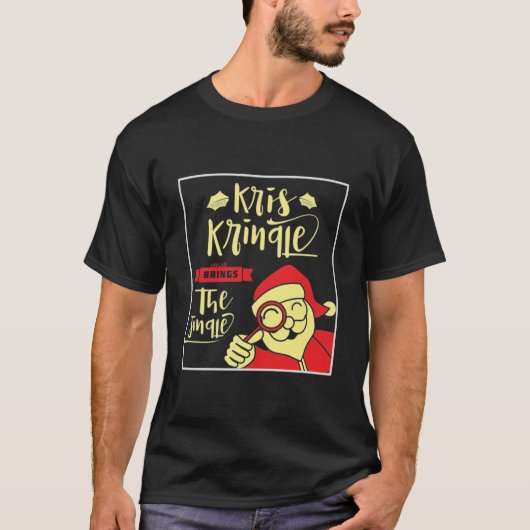 Kris Kringle in kerstmuziek T-shirt (Voorkant)