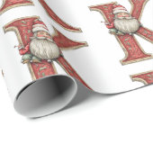 Kris Kringle Letter K Christmas Cadeaupapier (Rol Hoek)