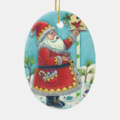 KRIS KRINGLE REDBIRDS BIRDHOUSE CHRISTMAS ORNAMENT (Achterkant)