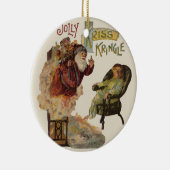 Kris Kringle Santa Claus Victoriaans kerstkunst Keramisch Ornament (Rechts)