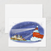 Kris Kringle vrachtschip plat kaart (Voorkant / Achterkant)