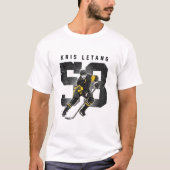 Kris Letang Nummer Retro T-shirt (Voorkant)
