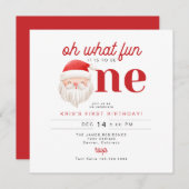 KRIS Oh wat leuk om een 1e verjaardag uitnodiging (Voorkant / Achterkant)