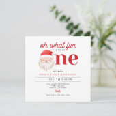 KRIS Oh wat leuk om een 1e verjaardag uitnodiging (Staand voorkant)