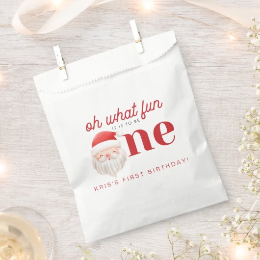 KRIS Oh What Fun Christmas 1st Verjaardag Bedankzakje (Geknipt)