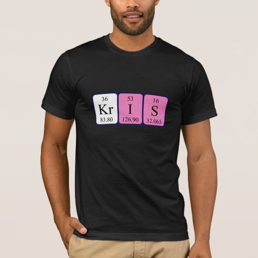 Kris periodiek table name shirt (Voorkant)