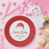 KRIS Schattige en Modern Santa Baby shower Diner Papieren Bordje (Feest)