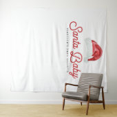 KRIS Schattige en modern Santa Baby shower Foto Wandkleed (In Situ (horizontaal))