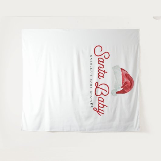 KRIS Schattige en modern Santa Baby shower Foto Wandkleed (Voorkant (horizontaal))