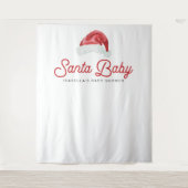 KRIS Schattige en modern Santa Baby shower Foto Wandkleed (Voorkant)