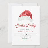 KRIS Schattige en modern Santa Baby shower Kaart (Voorkant)