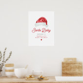 KRIS Schattige en modern Santa Baby shower Welkom Poster (Keuken)