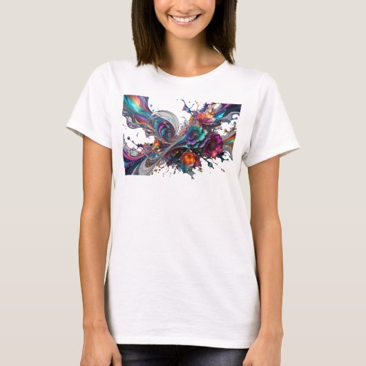 Kris silver ABSTRACTE KUNST Statement T-shirt (Voorkant)