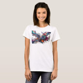 Kris silver ABSTRACTE KUNST Statement T-shirt (Voorkant volledig)