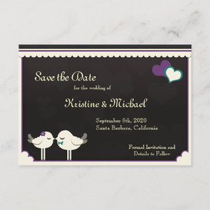 Kris Violet Blauwgroen Tortelduifjes Bewaar de dat Save The Date