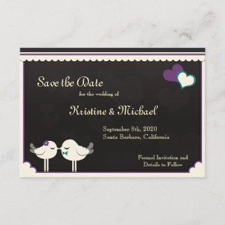 Kris Violet Blauwgroen Tortelduifjes Bewaar de dat Save The Date