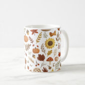 Kris-witte herfst oogst Thanksgiving Koffiemok (Voorkant rechts)