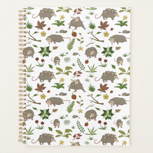 Kris witte Opossum Bos Botanisch Planner (Voorkant)