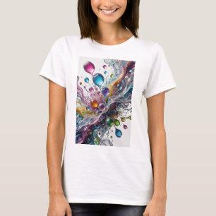 Kris zilver ABSTRACTE KUNST Artistiek motief T-shirt