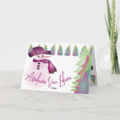 Krisamas Kee Badhaee Snowman Feestdagen Kaart (Achterkant)