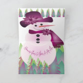 Krisamas Kee Badhaee Snowman Feestdagen Kaart (Binnen)