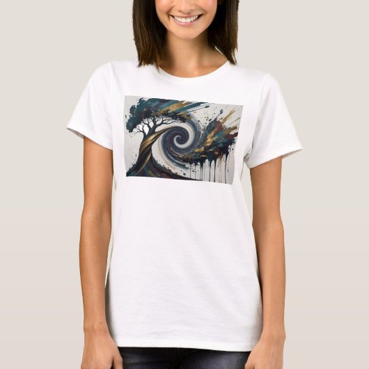 Krisgouden TREE SPIRAL Citaatshirt T-shirt (Voorkant)