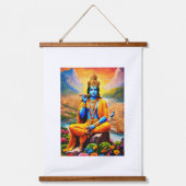 Krishna afbeelding hangend wandkleed (Voorkant)