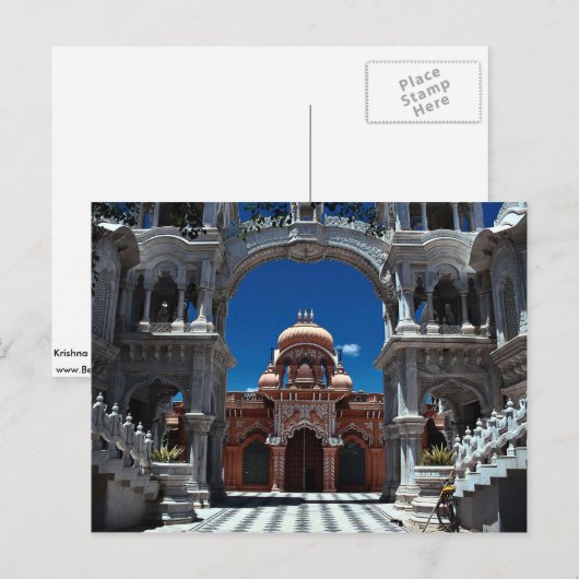 Krishna Balaram Temple, noord-Uttar Pradesh, in Briefkaart (Voorkant / Achterkant)