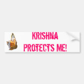 Krishna beschermt me! bumpersticker (Voorkant)