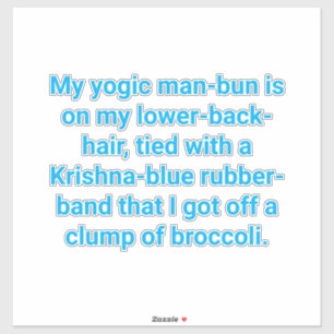 Krishna-Blauwe Yogische Man-Bun Hankamer Artjunkha Sticker
