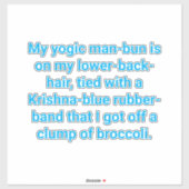 Krishna-Blue Yogic Man-Bun Hankamer Artjunkhaus Sticker (Vel)