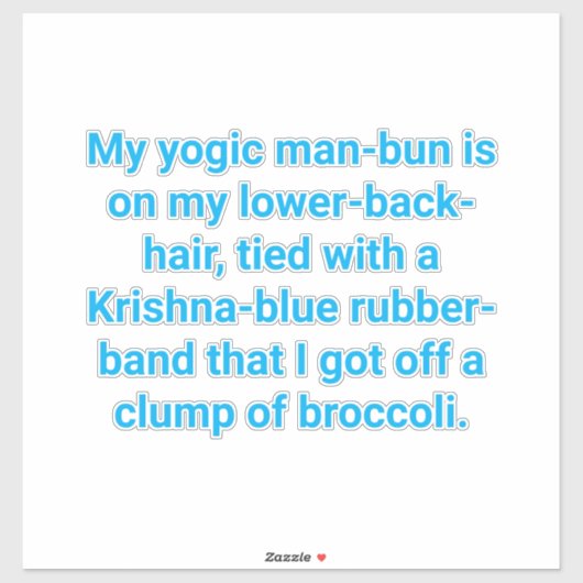 Krishna-Blue Yogic Man-Bun Hankamer Artjunkhaus Sticker (Vel)