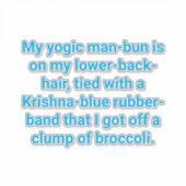 Krishna-Blue Yogic Man-Bun Hankamer Artjunkhaus Sticker (Voorkant)