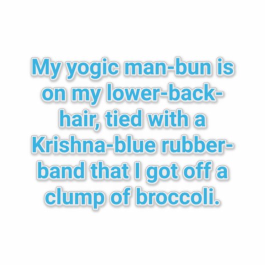 Krishna-Blue Yogic Man-Bun Hankamer Artjunkhaus Sticker (Voorkant)