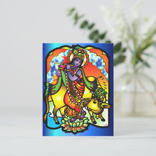 Krishna Briefkaart (Staand voorkant)