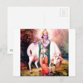krishna briefkaart (Voorkant / Achterkant)