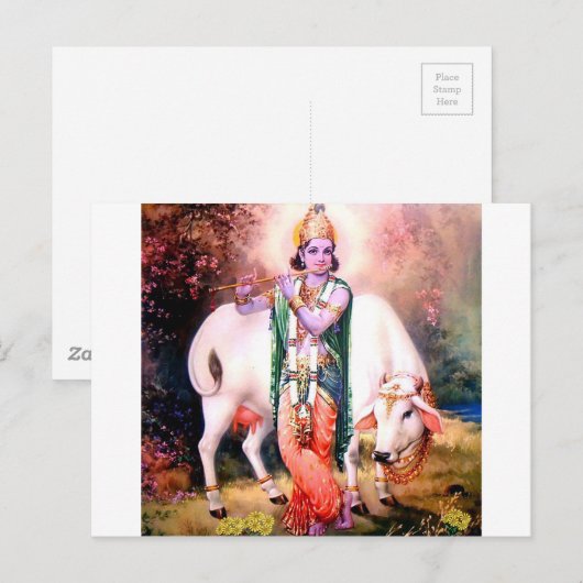 krishna briefkaart (Voorkant / Achterkant)